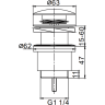 Донный клапан автомат FRAP F67-3