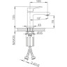 Смеситель для раковины FRAP H84-9 F1084-9 оружейная сталь